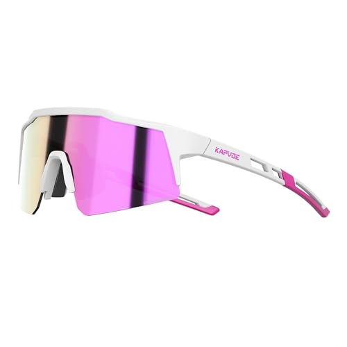 KAPVOE Gafas de sol Polarizadas para Niños Gafas de Ciclismo Juvenil Tenis Béisbol Softball Montura TR90 Protección UV400 para Niños Niñas Ciclismo Deportes 06