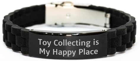 Toy Collecting Enthusiast's Delight, Funny Quote Gifts from Men to Women for Graduation Unique Gifts, Glide lock Clasp Bracelet image 4