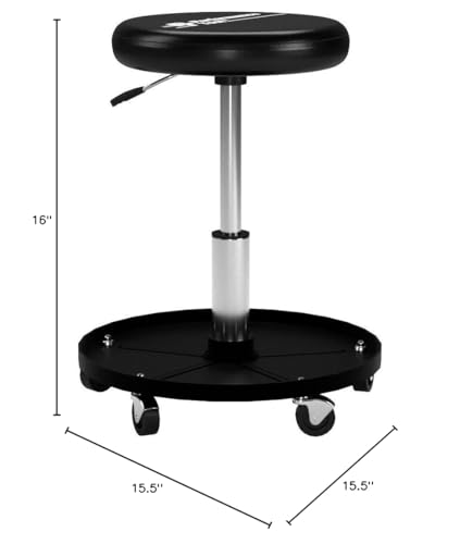 Image of Performance Tool W85008 Professional Hydraulic Shop Seat, Built in Tool Tray and 300 lbs Capacity