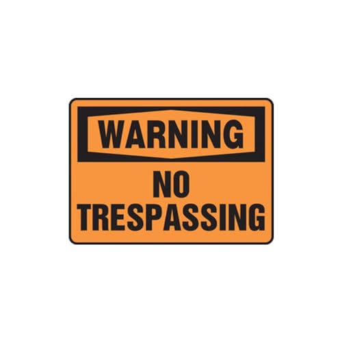 AccuformNMC "Warning No Trespassing" Safety Sign, Accu-Shield™