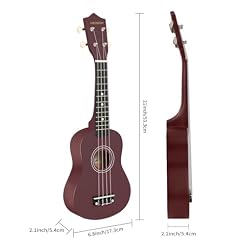 MOSEN Ukulele for Beginners 21 Inch All in One Kit Beginner Professional Ukulele Including Straps, Strings, and Paddles (Brown) – Image 2