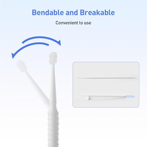 Image of JMU 400pcs Dental Micro Applicators Brushes, Superine, White