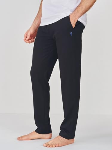 Pantalons de jogging basique noir gris en coton fin vêtement nuit