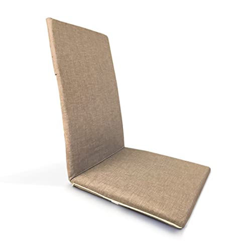 TIENDA EURASIA - Cojín para Tumbona de Jardín, Funda de Tela Lavable con Cremallera, Relleno de Esponja Acolchada, Cojines para Tumbonas de Interior y Exterior (120 x 50 cm, Beige)