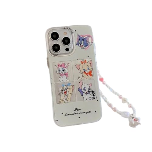 Image of Peeperly Back Cover Case for iPhone 13 Pro Max Scratch Resistant Anti-Slip TPU Shockproof Protective Durable Lively Cartoon Collage Fun Art Case for Girls & Women