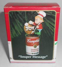 Ornement Campbell's Soup Enesco Little Wonder figurine vintage de collection