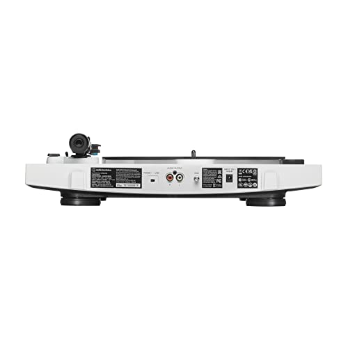 Image of Audio-Technica Audio Technica AT-LP3XBT-WH Bluetooth Turntable Belt Drive Fully Automatic 33 /45 (White) | Fully Automatic Belt-Drive Turntable 33 /45 Rpm, Bluetooth Aptx and Aptx Adaptive, Switchable Phono and Line Preamp