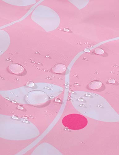 Rideau de douche anti éclaboussures rose en polyester épais pour garder votre sol de bain sec