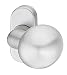 Produktbild JUVA Türknopf feststehend Türbeschlag Aluminium auf OVAL-Rosette für Objekt-Türen | Kugel-Knauf-Ø rund 50 mm | Kugel-Knopf starr | Alu silber eloxiert | 1 Stück - Türknauf Haustür & Zimmertüren