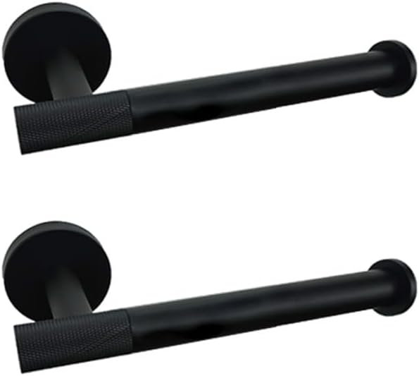 Bathroom Accessories Towel Rack Shelf Matte Black Towel Ring Hanger Wall Mounted Paper Holder Toilet Brush Holder Robe Coat Hook,Paper Holder (2 Pcs Paper Holder)