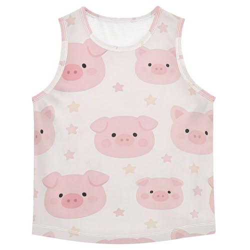 susiyo Cute Pigs Cartoon Animals Boys Sleeveless Tank Top Girls Athletic T Shirt