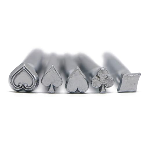 Conjunto de herramientas de trabajo de cuero de 5 PCS Terramentos de cuero Estampas de herramientas de grabado de cuero Conjuntos de grabado y grabado de cuero para principiantes Sellos DIY
