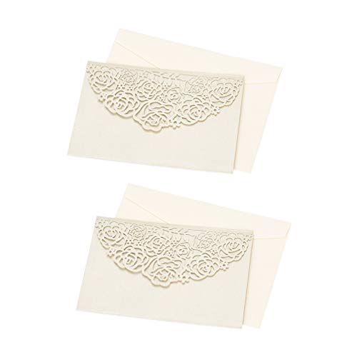 Conjunto de 10 Convites para Cartas de Renda Oca com Envelope para Festivais Dia dos Namorados, Prat