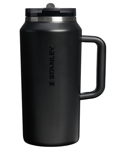 Image of STANLEY Quencher ProTour Flip Straw Tumbler with Leakproof Lid 64 oz | Built-In Straw & Handle | Cupholder Compatible for Travel | Insulated Stainless Steel Cup | BPA-Free | Black 2.0