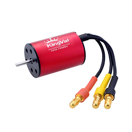 KingVal Replacement 2030 7200KV Waterproof Brushless Motor Shaft 2mm Compatible with 1/18 1/20 RC...