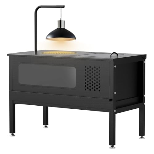 HAYOHRT Stand-Up Chicken Brooder Box for Chick Brooder with Lamp Stand & Removable Collection Tray Accommodates Up to 15 Chicks Ideal for Chickens Ducks Quails Hamsters Lizards, Lamp not Included