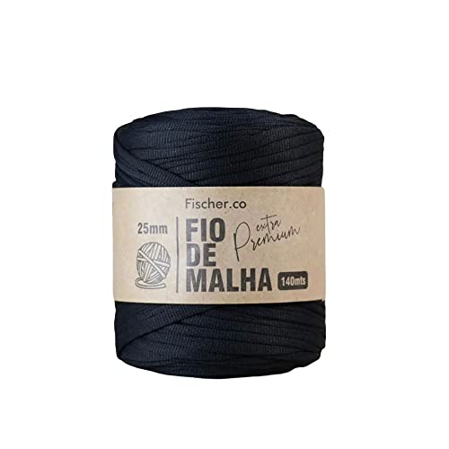 Fio de Malha Extra Premium Fischer 25mm x Rolo com 140m (40 PRETO)