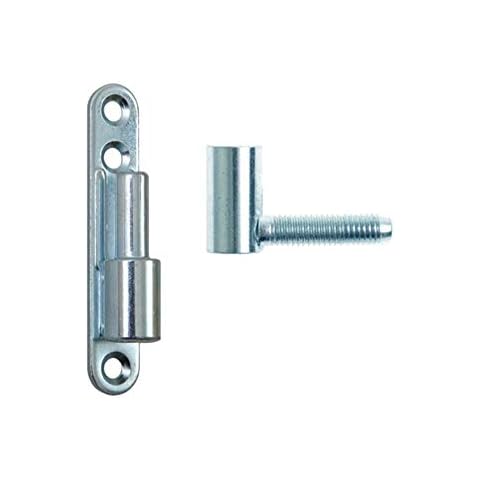 Türband Einbohrband Aufschraubband 15 x 83 mm Tür-Scharnier Türbänder Renovierband für Innentüren Baubeschläge (10 Stück, Weiß) Cover