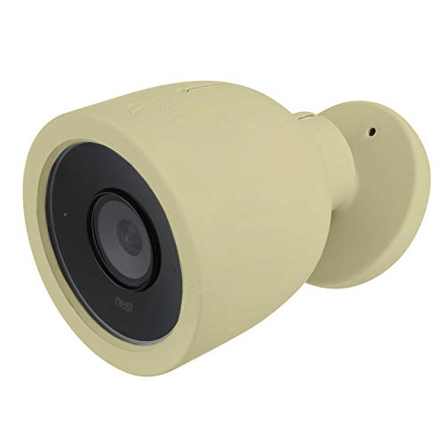 Preisvergleich Produktbild Nest Cam IQ Outdoor Hülle - Bunte Silikon Skins kompatibel mit Nest Cam IQ Outdoor-Überwachungskamera - Verstecke und gestalte Deine Kamera - von Wasserstein (Einzelpack, Dunkelbeige)
