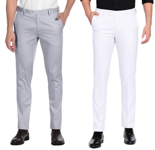 Image of Men's Slim Fit Formal Trousers | Office & Business Wear Pants For Men