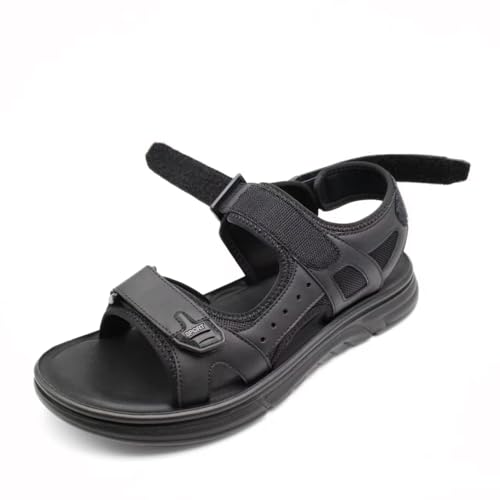 Image of Finishing & Sewing Men's Sport Sandals with Adjustable Straps, Comfort Outdoor Athletic Walking Summer Sandals