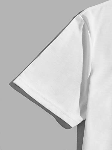 GORGLITTER Men's 2 Piece Slogan Graphic Outfit Short Sleeve Tee Drawstring Waist Shorts Set4