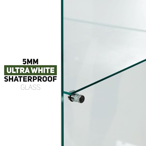 Image of Beauty4U White Glass Display Cabinet, 5-Shelf Curio Cabinet