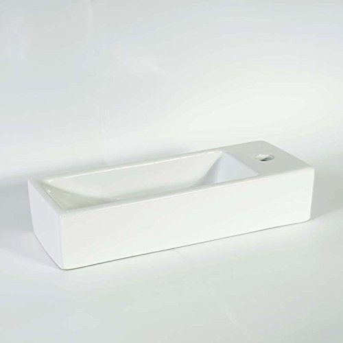 Lave Main Gain de Place, 38x15 cm, Céramique, Minimalist