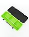 BLUEWING Fishing Tackle Box Durable Waterproof Storage Tray Organizer with Adjustable Divider, 15.75 * 6.3 * 3.15 in, Green