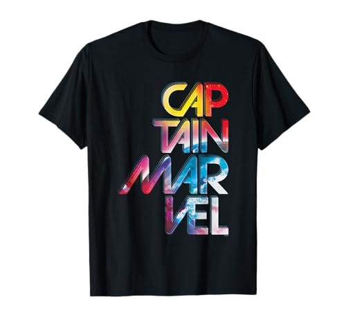 Captain Marvel Galactic Text T-Shirt