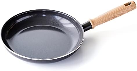 GreenChef Vintage Healthy Ceramic Non-Stick 28cm/3.7 Litre Wok Pan, Wood Inspired Handle, PFAS-Free, Induction Suitable, Dishwasher Safe, Grey