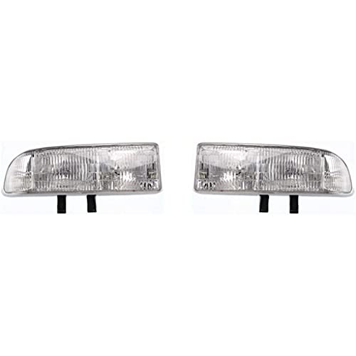 For Chevy S10 Blazer Headlight Assembly 1998 99 01 02 03 2004 Pair Driver and Passenger Side DOT Certified For GM2502172N