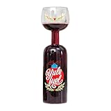 BigMouth Inc Yule Fuel Wine Bottle Glass β Funny Christmas Wine Glass for Wine Lovers, Oversized 26 oz Novelty Drink Cup for Holiday Parties & Laughs