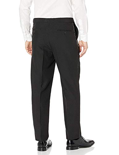 Men’s Classic Fit Flat Front Tuxedo Pants - Comfort Fit Expandable Waist - Open Bottom2