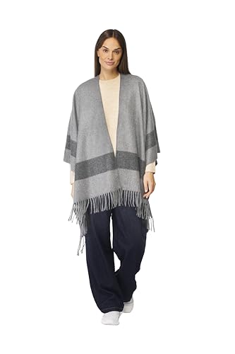 Image of Women's Shawl Wrap Poncho Ruana Cape Cardigan Sweater Open Front for Fall Winter Spring
