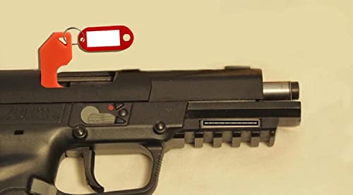 Yindia Chamber Safety Gun Flag For Firearms, Orange Flag With Red Key Chain Tags, Gun Range Necessaries, Works Well With Rifle, Handgun, Shotgun (12 Pack) #TOP1