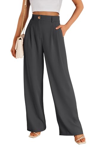 Image of LILLUSORY Womens Wide Leg Dress Work Flowy Pants Business Casual Outfits | 2026 Trousers, Dressy Slacks, High Waisted Palazzo, Professional Office Interview Clothes, Travel Wear