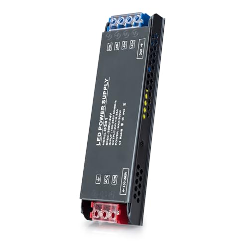 BRIMETI LED Trafo 24V 200W LED Treiber Netzteil, Schaltnetzteil LED Transformator 8.3A AC 230V auf DC 24 Volt, Kompakter Extrem Dünner Konstantspannung Niedervolttrafo für Lampen