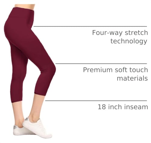 Image of Leggings Depot High Waisted Leggings for Women Buttery Smooth & Soft Women's Solid Yoga - Reg, Plus, 1X3X, 3X5X