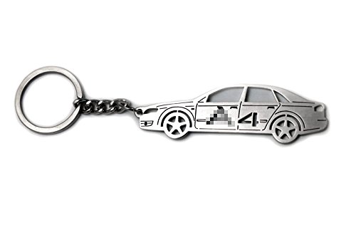 Keychain With Ring For Audi A4 B7 4D Stainless Steel Key Pendant Chain Automobile Gift Car Design Accessories Laser Cut Home Key