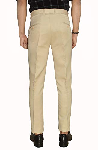 Image of KUNDAN Slim Fit Men Polyester Viscose Blend Trousers