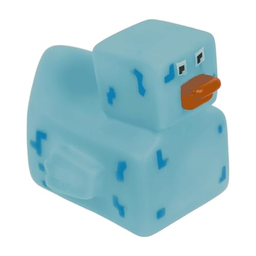 Baby Bath Rubber Ducklings - Water and Dirt Resistant Rubber Animals for Baby Bath, 6 Months + EU Certified (Pixel Blue Patito)