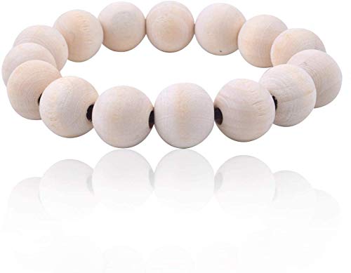 Aqueens 100Pcs 15Mm Natural Wood Beads Unfinished Round Wooden Loose Beads Wood Spacer Beads For Craft Making,6.5Mm Hole #TOP6