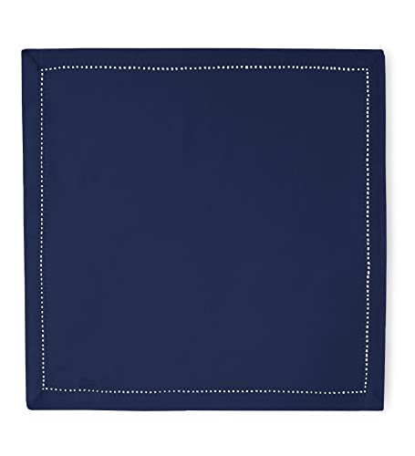 Encasa Homes 100% Cotton Hemstitched Dining Table Napkins Of Size 17 X 17 Inch (Square) - Scotch Blue - Set Of 4 | Perfect For Party, Home, Cafes, Restaurant & Hotels - Machine Washable #TOP2