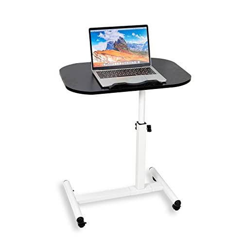 Spuppy Beistelltisch mit Rollen, 60x40cm Laptoptisch Höhenverstellbar,...