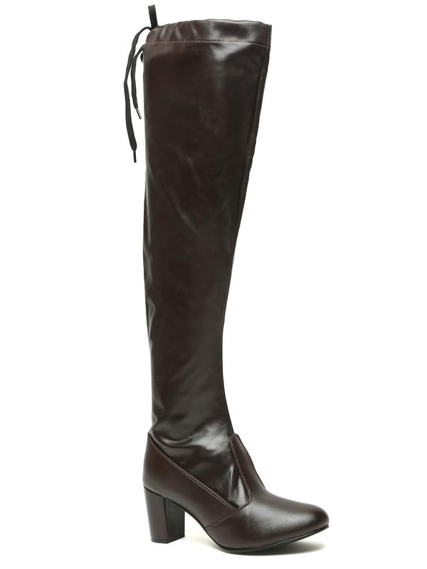 valiosaa Knee High Boots || Comfortable Low Heel || Zip Boots For Women-picture-11