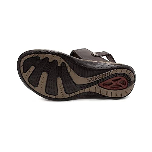 Sandália Couro Pegada Amortech Masculina - Marrom - 41