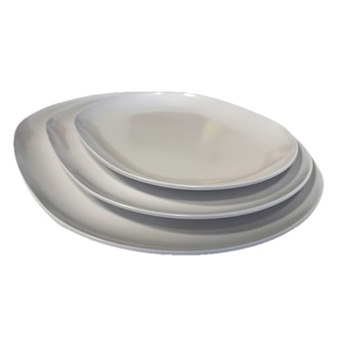 MCM service Vassoio Ovale in Pura Melamina 40x28 cm Bianco Made in Italy
