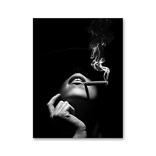 Peinture sur toile de dame glamour decoration interieure chic
