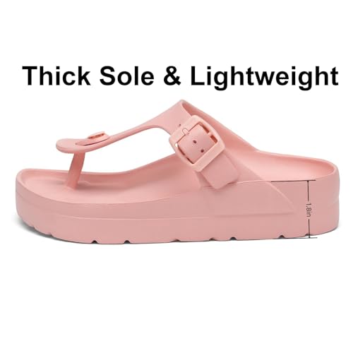 Image of TIKVAW Women's Platform & Wedge Sandals with Arch Support for Woman Slides Comfort Lightweight Outdoor Slippers Ultra Cushion